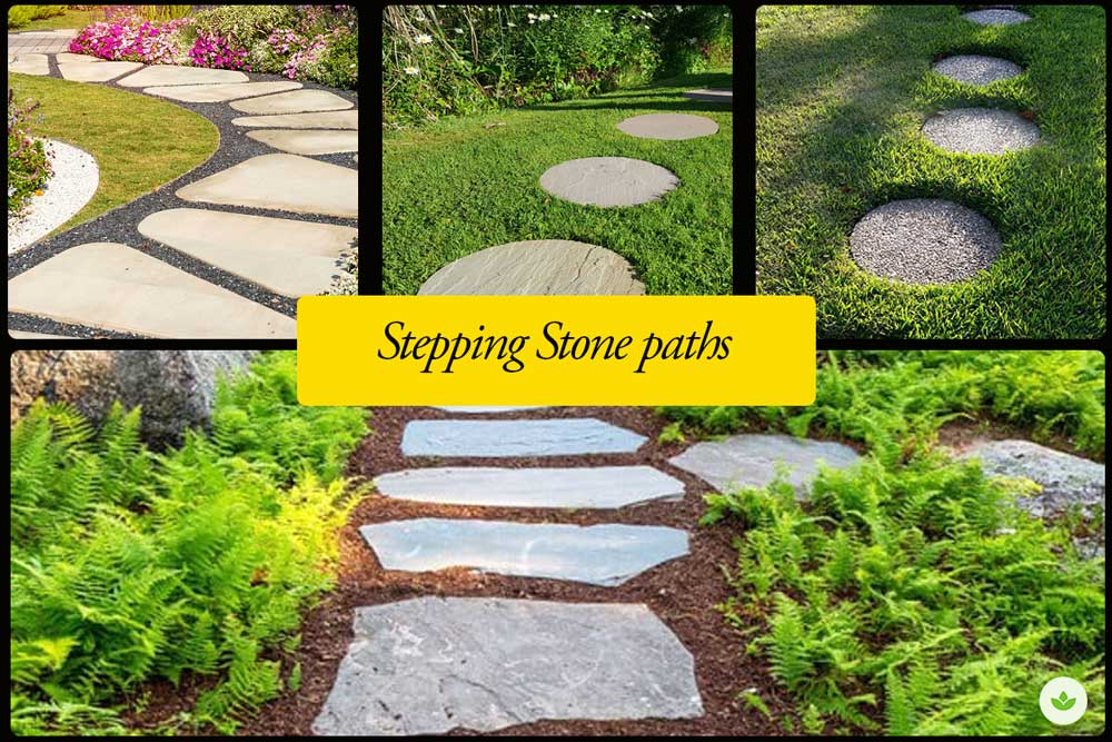 Stepping-stone-paths