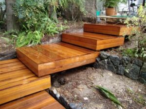 Wooden steps